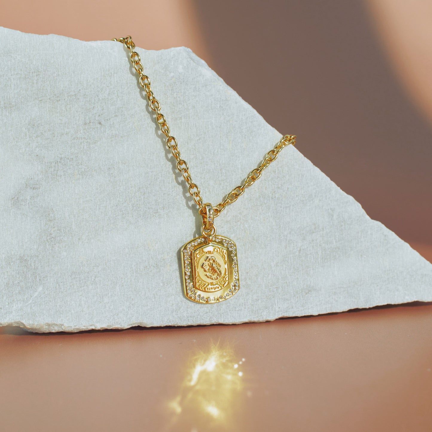 Zodiac Dog Tag Pendant